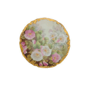 Tressemanes & Vogt T&V Limoges Hand Painted Floral Porcelain Plate